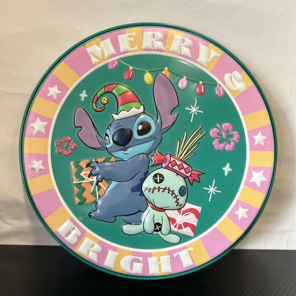 NEW! 2025 Disney LILO‎ & STITCH Round Bottle Cap Metal Hanging Sign!  12